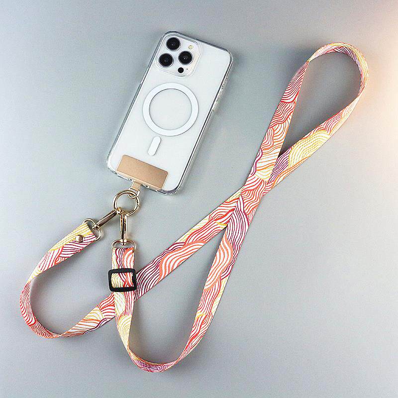 高级感金属垫片手机斜挎挂绳多彩文艺可调节手机链斜挎可背挂链女