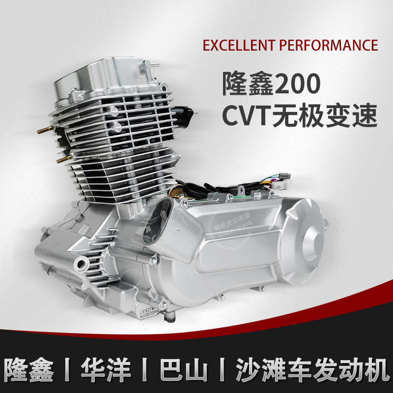 隆鑫LX200-M华洋AU200巴山ATV200沙滩车CVT175无级变速发动机总成