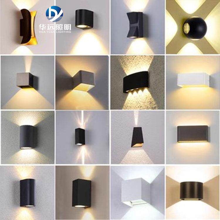 LED壁灯户外防水简约现代方形别墅外墙庭院过道室内双头上下壁灯