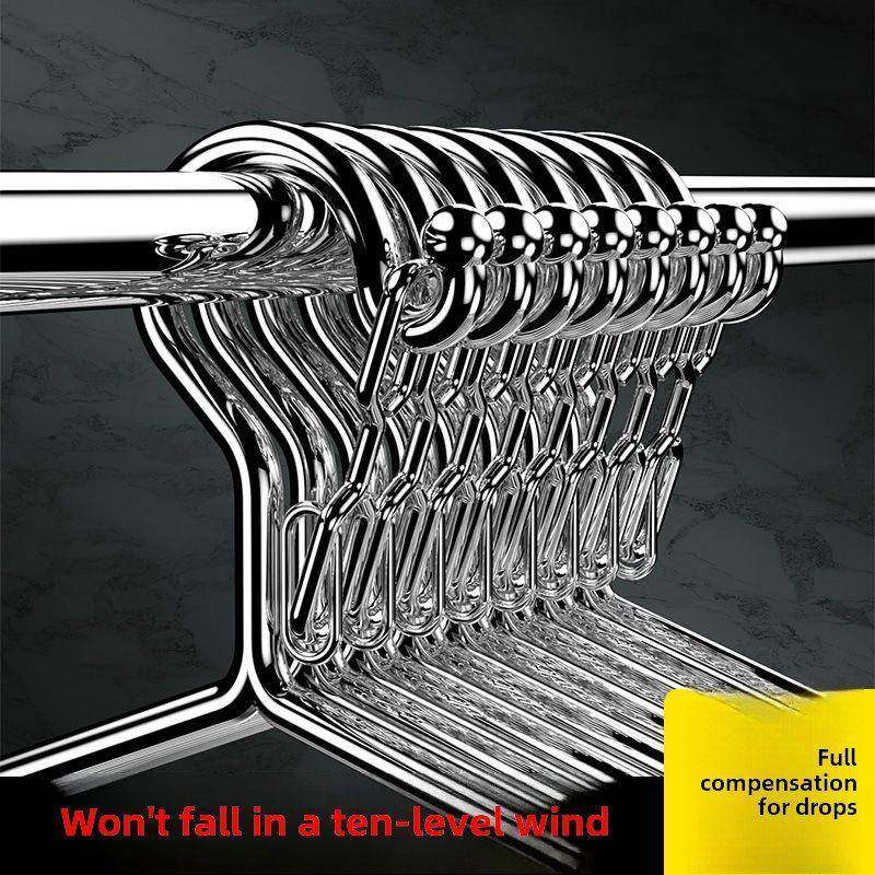 304不锈钢厚钩带钩成人多功能家用无痕衣架防风衣架实心家用,收纳整理,金属衣架,淘宝优惠券,粉丝福利购,淘宝优惠卷