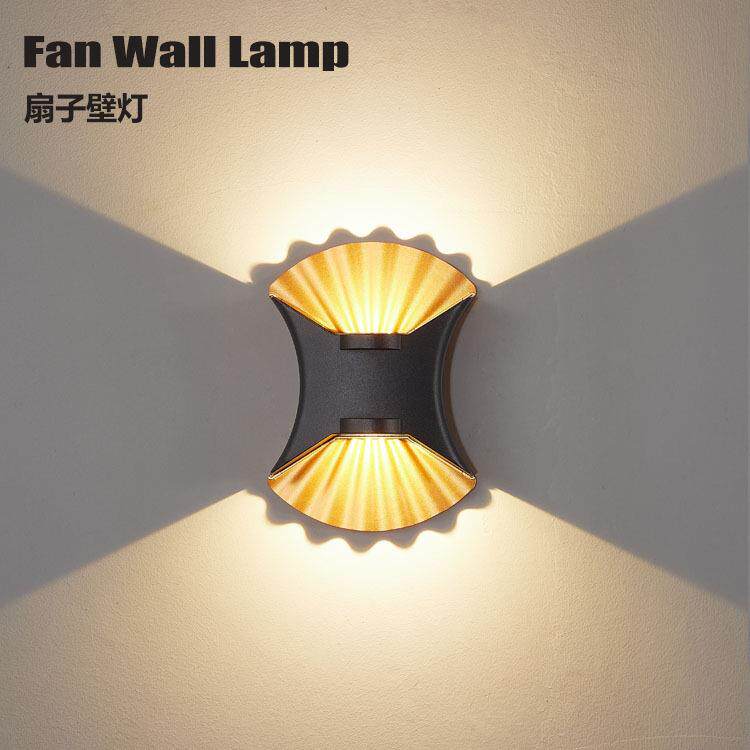 三知扇贝led壁灯上下洗墙现代简约家用卧室客厅灯装饰玄关酒店灯