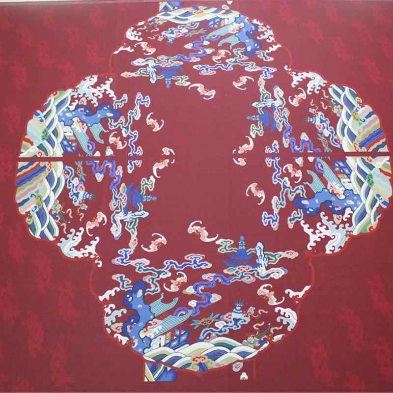 重布汉服明制业上售袄印花布料光752裁片（一件起）