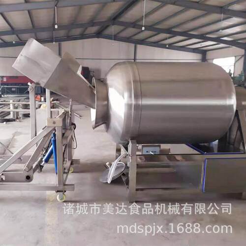 真空滚揉机商用 液压滚揉机 倾斜式自动上料滚揉机肉类滚揉腌制机