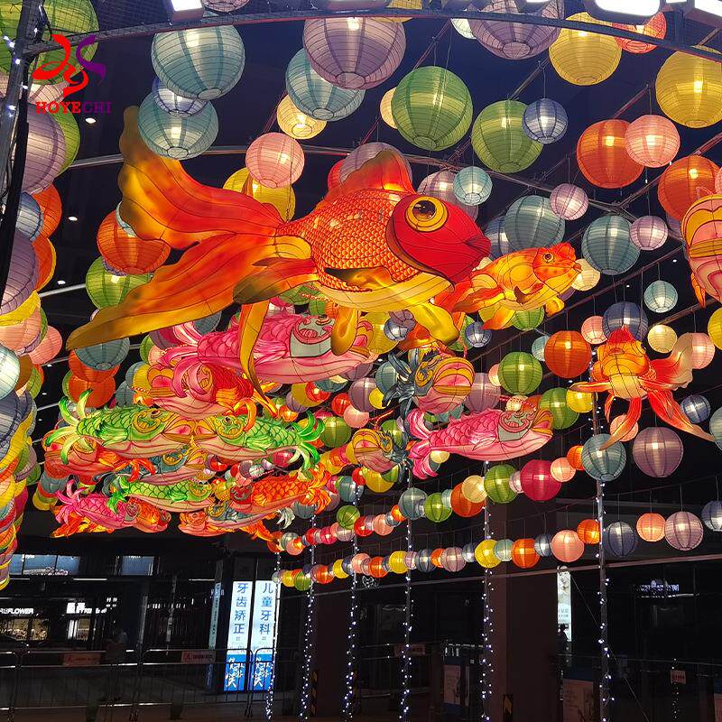 马年春节景区鱼形灯笼国潮花灯通道套装布置灯光节夜景造型灯亮化