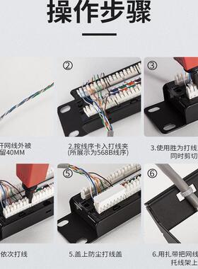胜为网络配线架6类19英寸机柜机架式48口2u六类屏蔽屏蔽性能优