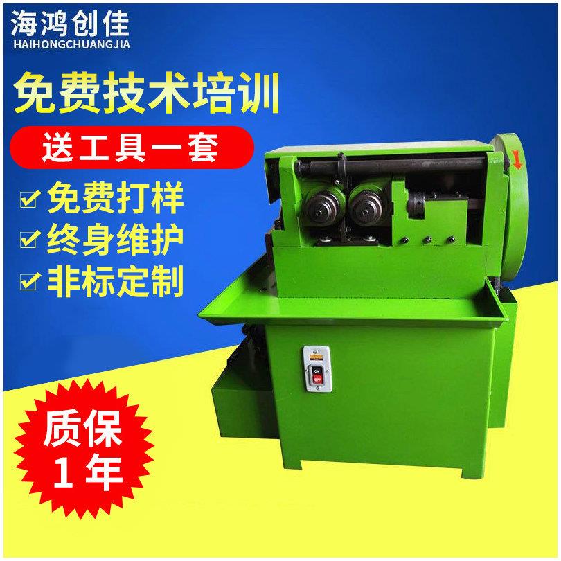 小型3T滚牙机两轴滚花机全自动滚丝机螺纹网纹直纹加工上料一体机