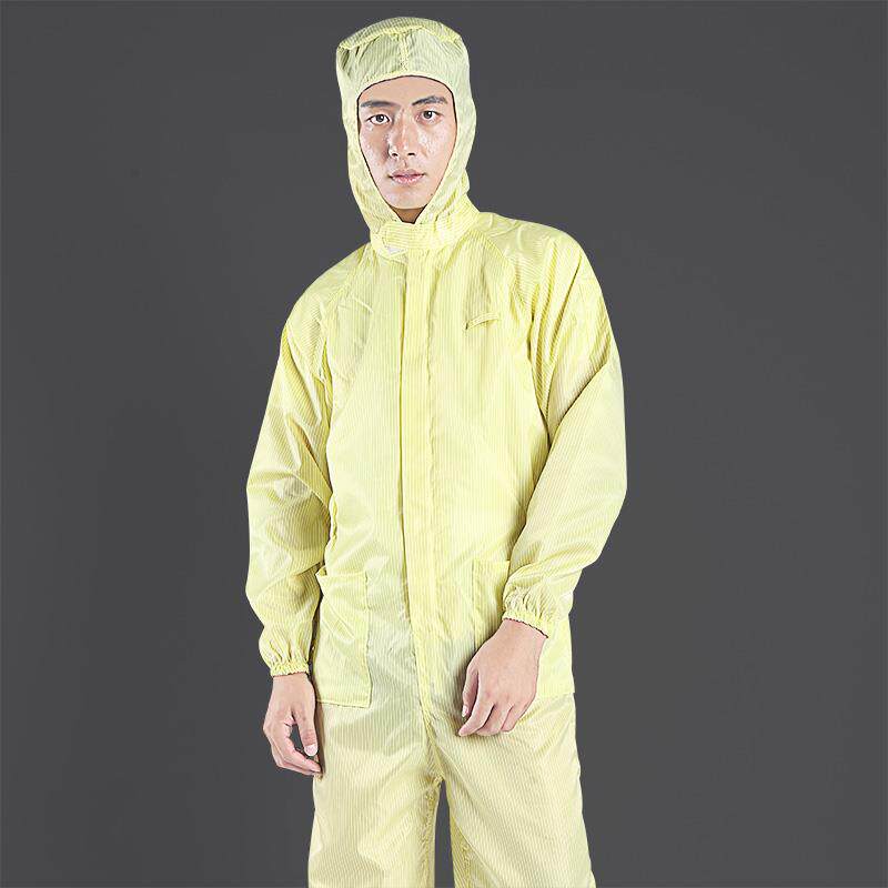 高档防护连体全服身无藏尘服有口袋防尘服色喷漆防静电白绿灰色青