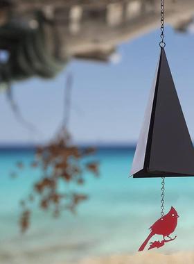 独立站Holiday Wind Bells创意铁艺三角形风铃挂件金属工艺品装饰