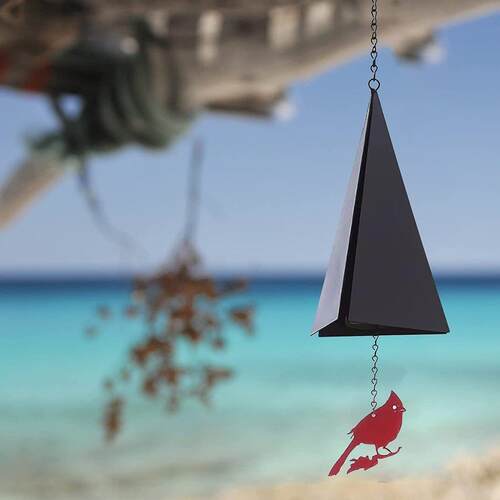 独立站Holiday Wind Bells创意铁艺三角形风铃挂件金属工艺品装饰
