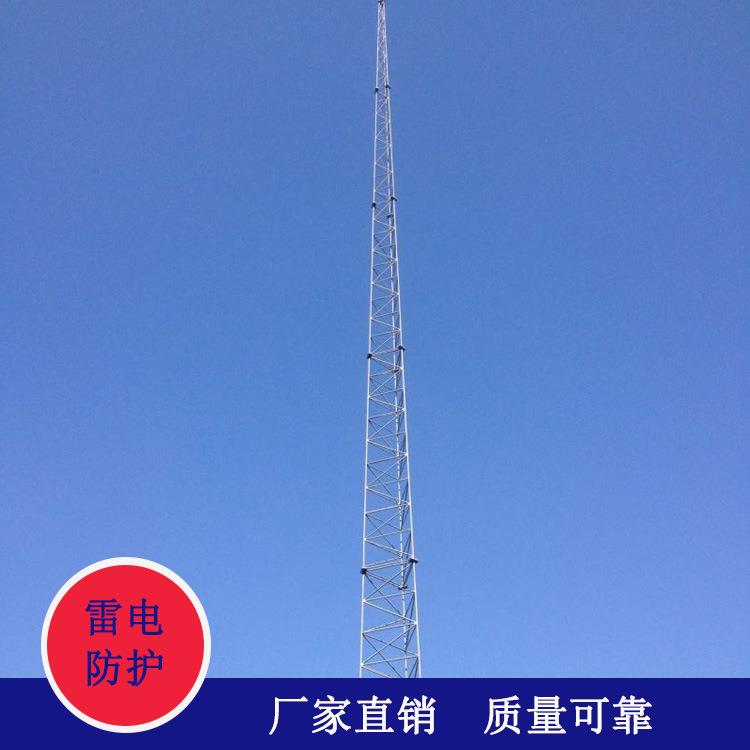 20米三角镀锌避雷针塔 GJT热镀圆钢三角塔 计算机机房避雷塔