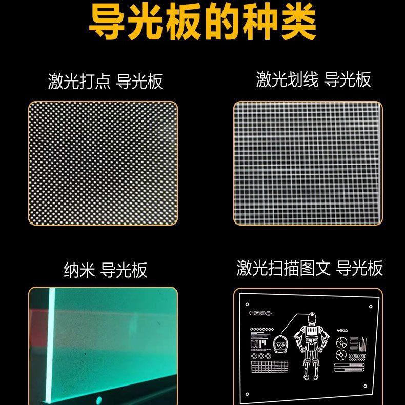LED亚克力导光板可按图定制加工背光源扩散板灯箱激光打点发光板