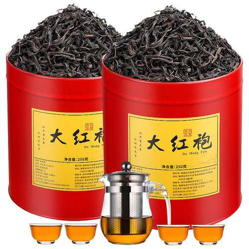 刘一茗 武夷岩茶一级大红袍新春茶叶肉桂浓香型茶叶散装罐装
