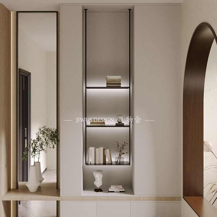 创意铁艺吊架书架家用玄关架茶室悬挂陈列架木质置物架客厅装饰架