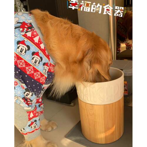 狗盆狗碗猫碗大型犬狗碗陶瓷护颈防打翻狗碗支架狗碗高脚狗碗大号