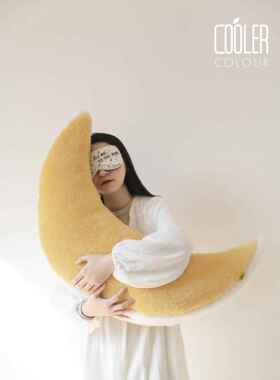 Coolercolour原创二代升级大号月亮长条抱枕睡觉夹腿可爱毛绒枕头