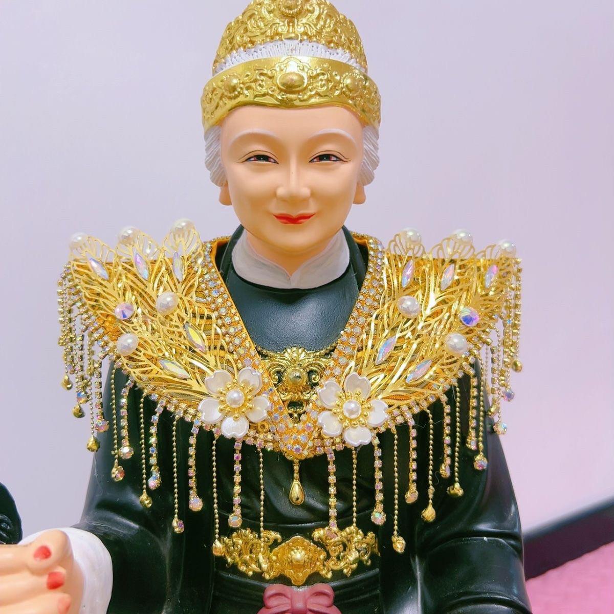 新款手工定制佛像神像玄女娘娘霞披云肩披肩披风重工泰山奶奶妈妈