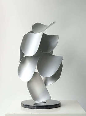 别墅办公室酒店大堂装饰抽象金属摆件 样板间售楼处客厅艺术装置