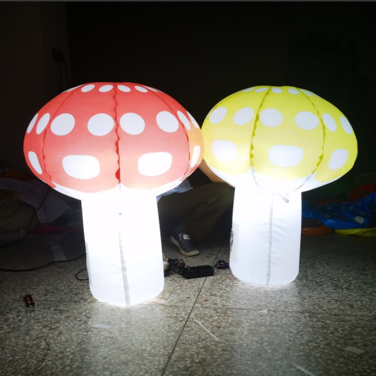 充气灯光卡通蘑菇气模闪电舞台装饰商场装饰道具酒吧发光模型
