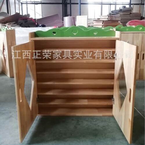 幼儿园实木杯架收纳柜水杯架宝宝早教饮水中小学校木制挂墙口杯架