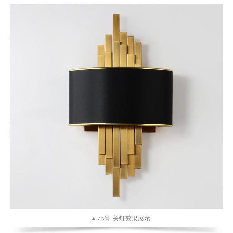 简约后现代创意壁灯客厅卧室走廊样板房别墅设计师餐厅金黑色壁灯