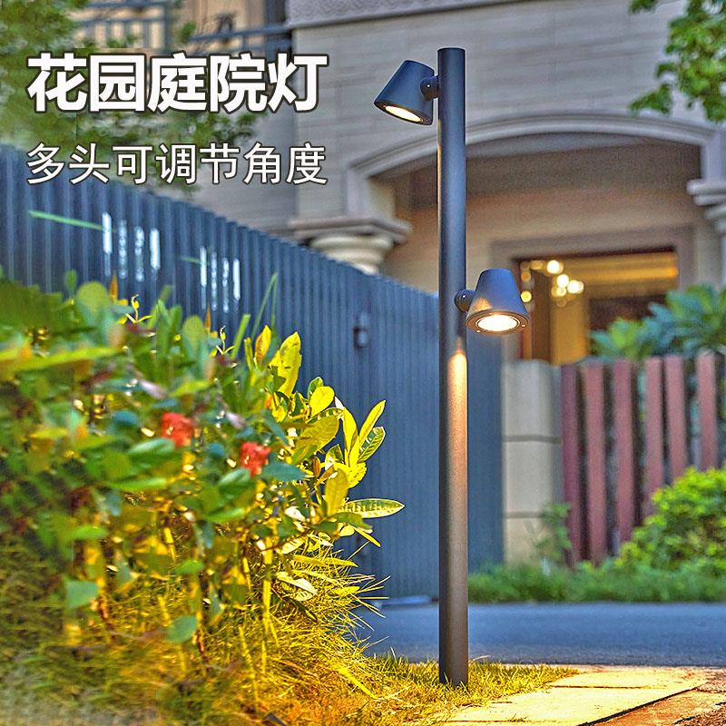 简约庭院草坪灯多头可旋转花园露台防水落地灯别墅园林现代景观灯
