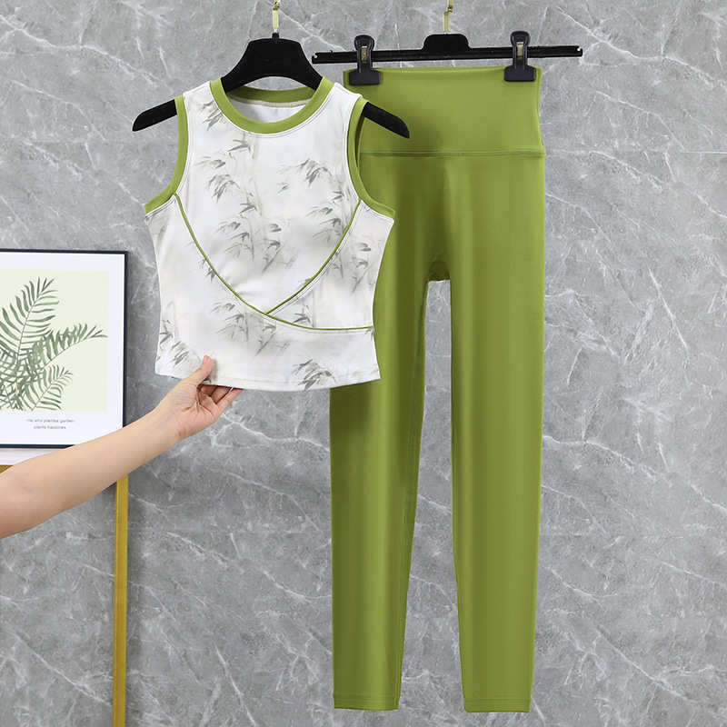 希音瑜伽服套装高级感三件套专业时尚2025新款普拉提运动速干健身