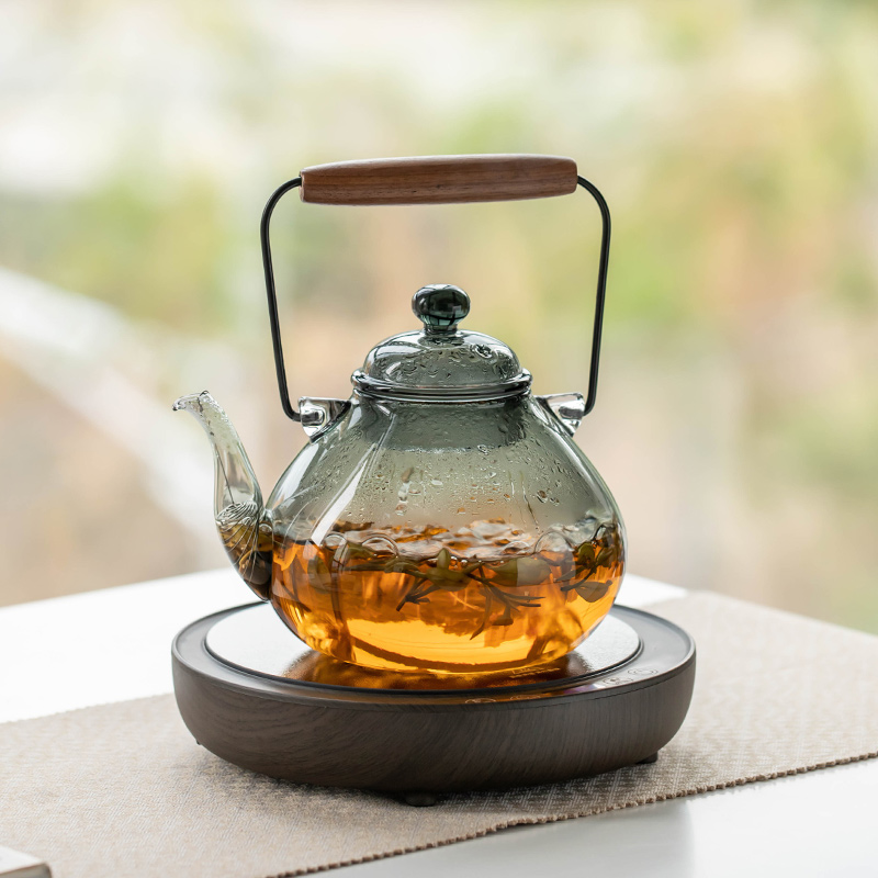 耐热玻璃烧水壶泡茶家用大容量电陶炉煮茶壶办公室会客茶具提梁壶