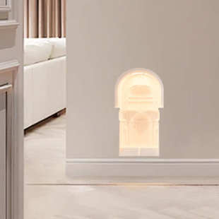 嵌入式转角石膏壁灯书房桌面摆件氛围灯嵌入式石膏壁灯感应壁龛灯