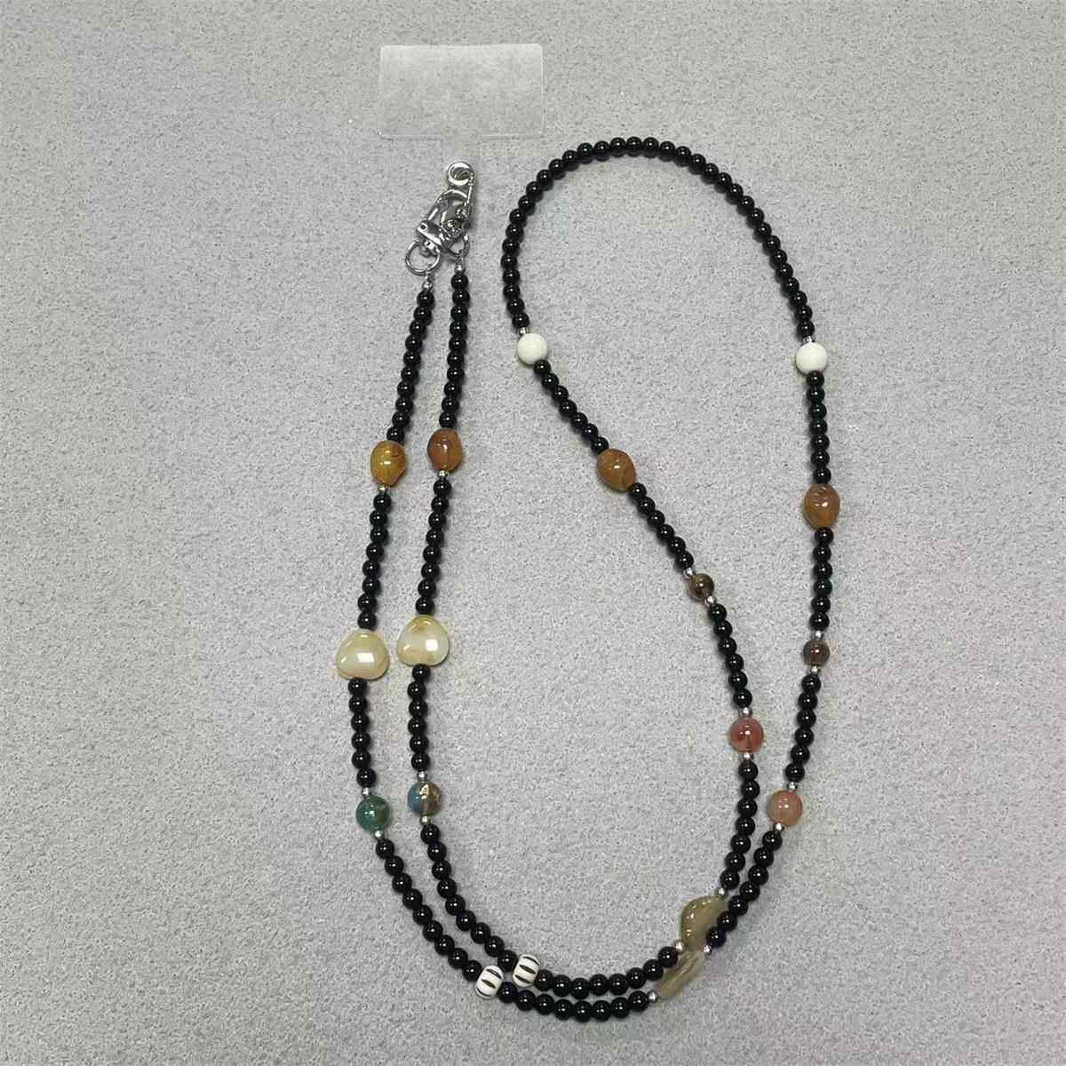 天然珍珠斜挎链条可背手机链轻奢高级感背包挂链斜挎可背手工串珠