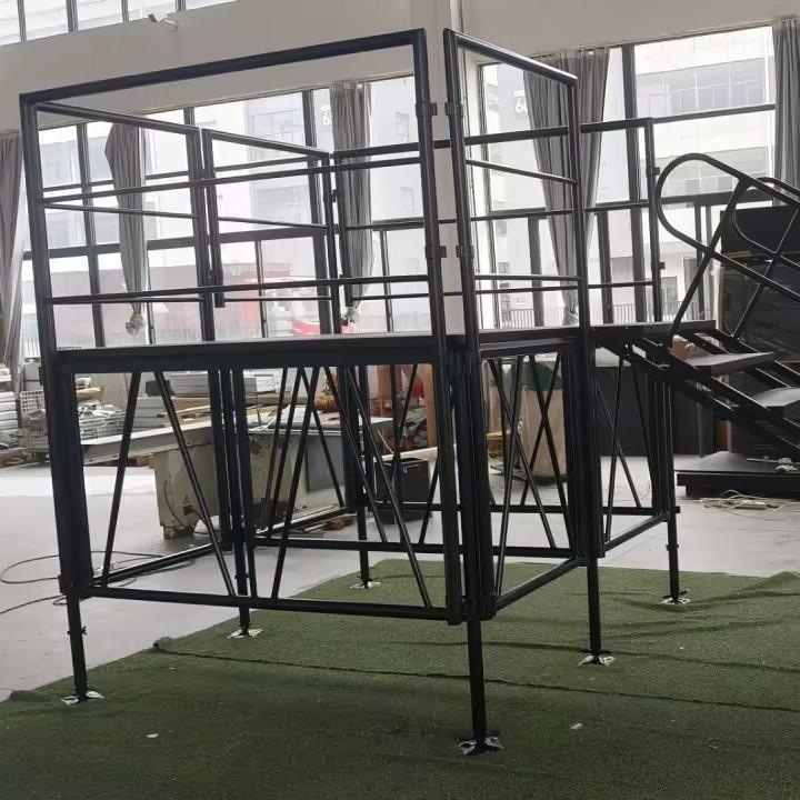 超高铝合金拼装舞台2m高黑色组装活动舞台stage单片式拆装演出台