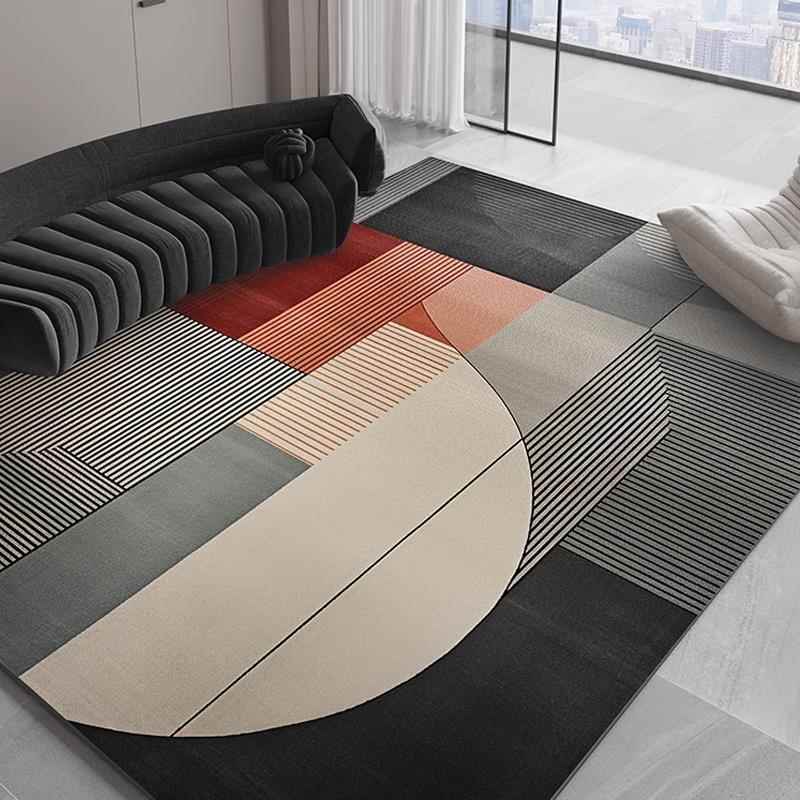 高档地复古美式设计师款做毯旧古奢风轻高级中感家用茶几毯客厅地