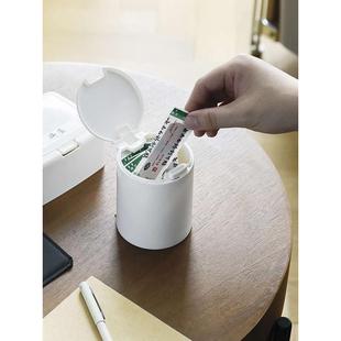 棉签收纳盒简约棉棒收纳桶牙签针线收纳筒家用带盖防尘储新品 日式