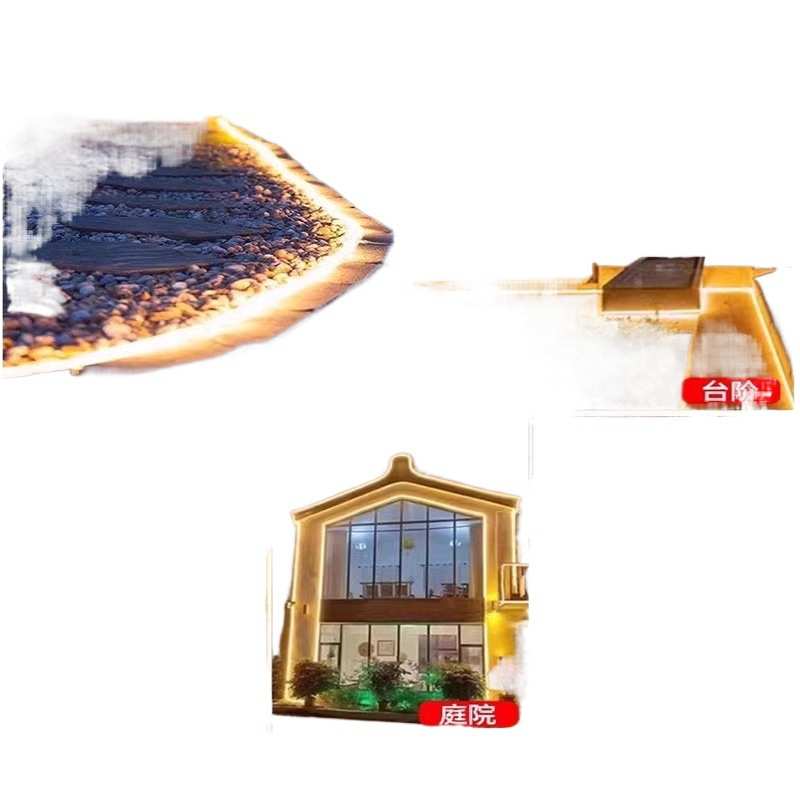 太阳能别墅屋檐COB灯带户外防水外墙庭院阳台夜景氛围超亮led灯条