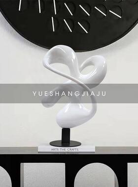 客厅电玄关视柜样板房雕塑落地软品装轻家居饰现代5901奢抽象飘带