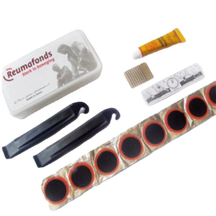 自行车修理工具 骑行工具套装 胶片撬棒 【塑料盒装补胎工具】