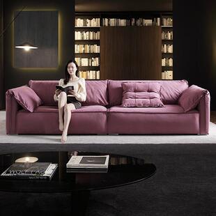 baxter沙发客厅现代轻奢设计师小户型意式极简大象耳朵磨砂布沙发