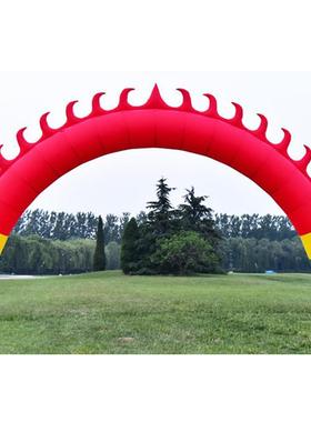 新款6/8/10/12/15米火焰彩虹门气拱门充气拱门开业庆典活动气模
