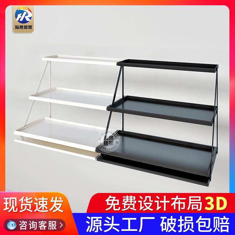 三层梯形展示架文具精品母婴店多层端头桌面置物架超市门口陈列架图片