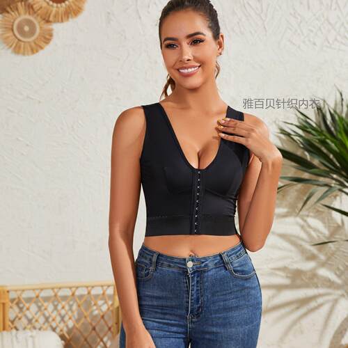 Adjustable front button outdoor sports yoga vest for chest