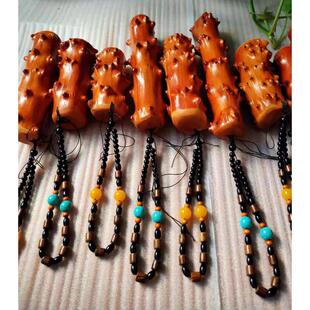 贵州檬子木手把件原木抛光带手绳木雕文玩把玩棍按摩红木棒工艺品