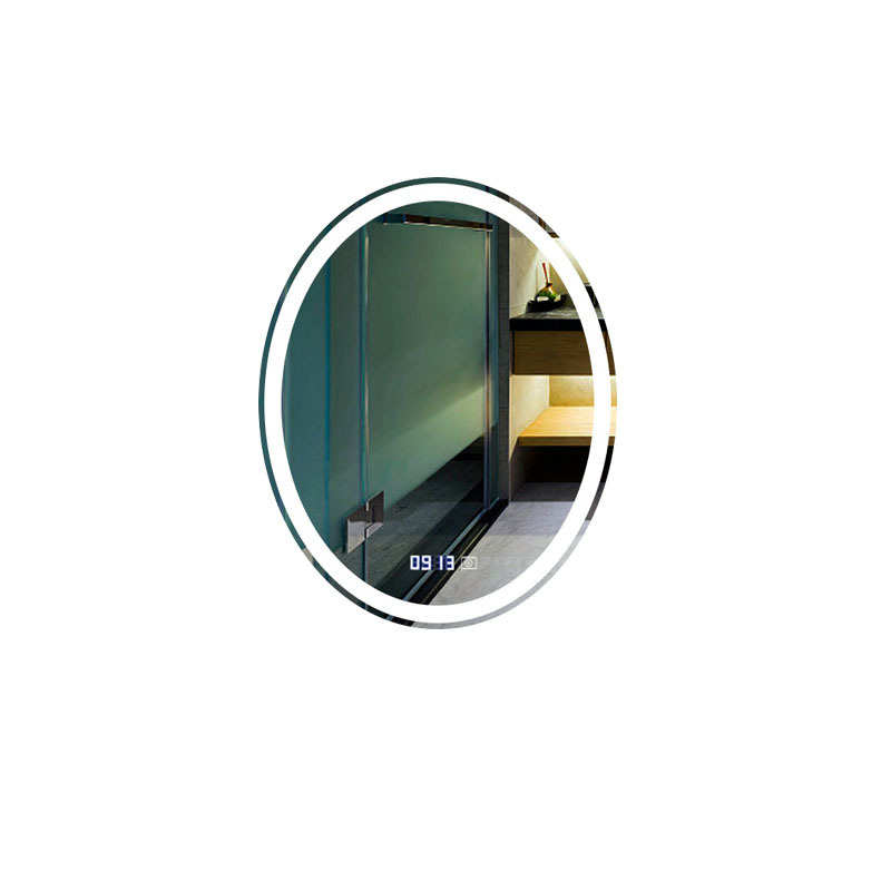 简约时尚多功能椭圆形浴室镜卫生间防雾带灯化妆镜壁挂式发光镜