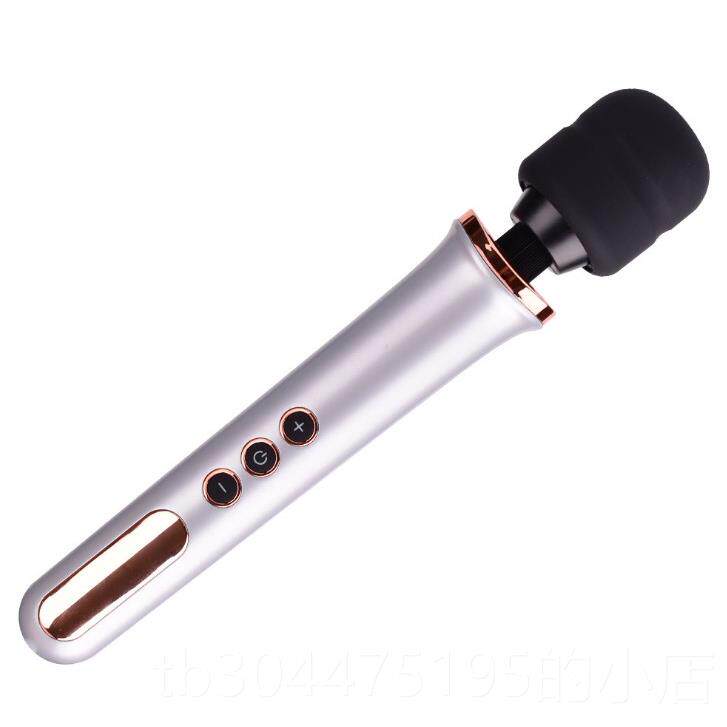 新款能强震按棒 手持式多功振动家用电动按摩器颈椎腰USB摩摩充电