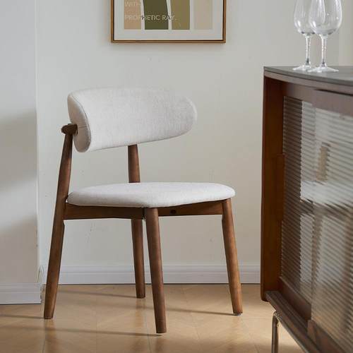 北欧现代简约实木餐椅家用实木椅子书桌椅意式轻奢设计师靠背椅