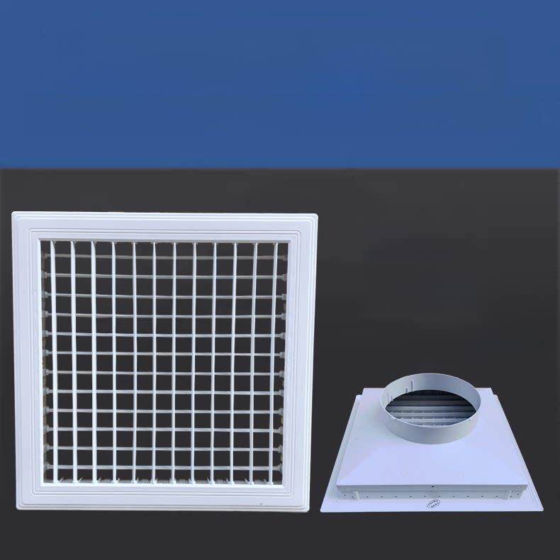 Abs双层可调百叶格栅出风口室内新风出风口塑钢中央空调单层、双