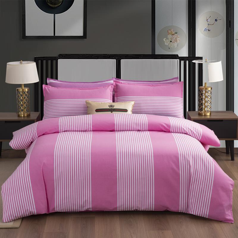 正品床纯棉老粗布四被件套全棉加厚床上用品单套四件特价包套邮