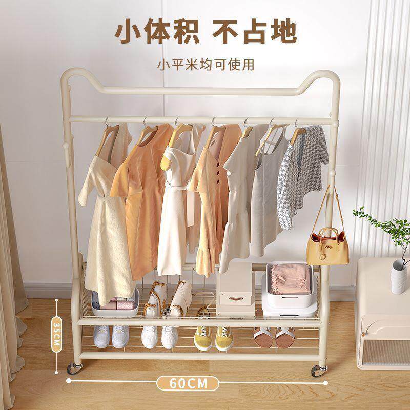 简易衣帽架卧室挂衣架可移动落地立式房间晾衣架简易阳台衣服架子