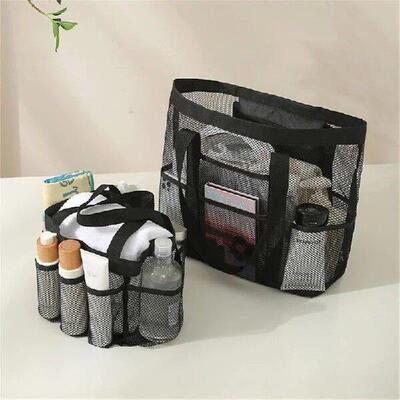 Mesh Storage Bag Summer Large Beach Bag For Towels Mesh