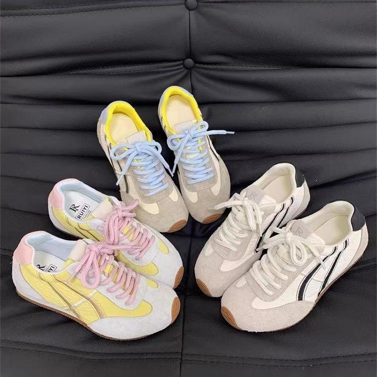 运动鞋真皮百搭轻便休闲老爹鞋