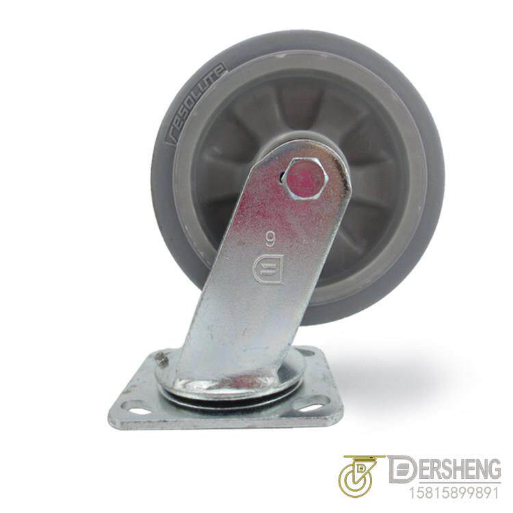 静音脚轮得胜4寸5寸6寸8寸万向煞车轮手重型工业橡胶轮耐低温轮子
