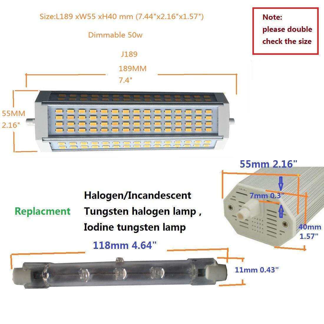 r7s led 50w 189mm长 85-265v 灌胶电源 替代r7s J189 金卤灯500W